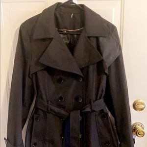 Black Calvin Klein Dressy Trench Coat